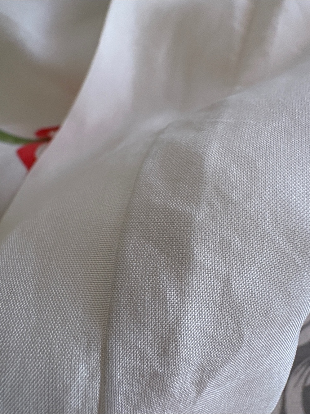 White Floral Kimono Robe with Green and Pink Botanical Print. 100. Silk - Picture 4 of 4